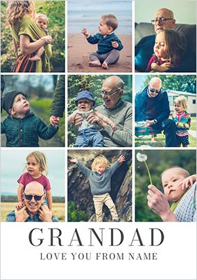 Photo of Simple Press 9 Photo Best Grandad Father's Day Card