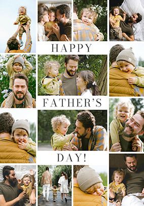 Photo of Simple Press 14 Photo Father's Day Card