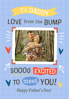Father's Day Photo Card To Daddy From The Bump