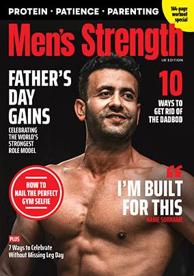 Photo of Men's Strenght Spoof Magazine Father's Day Photo Card