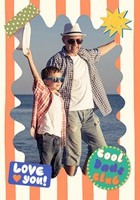 Tap to view Cool Dads Club Striped Father's Day Photo Card