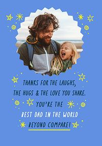 Tap to view Best Dad Beyond Compare Verse Father's Day Photo Card