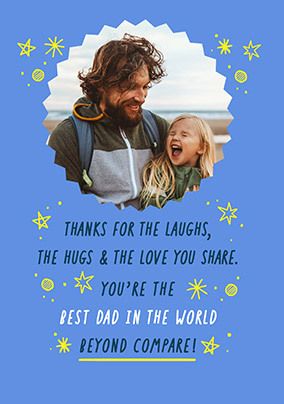 Photo of Best Dad Beyond Compare Verse Father's Day Photo Card