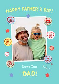 Tap to view Swizzels Love Hearts Love You Dad Father's Day Photo Card