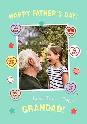 Photo of Swizzels Love Hearts Love You Grandad Father's Day Photo Card