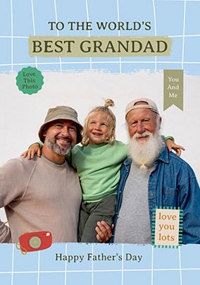 Photo of The World's Best Grandad Father's Day Explorer Photo Card