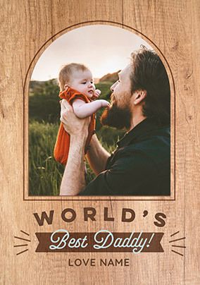 Photo of Woodpress World's Best Daddy Photo Father's Day Card