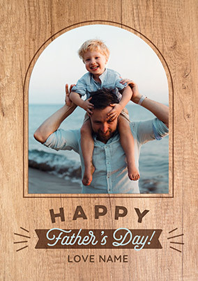 Woodpress Happy Father's Day Photo Card