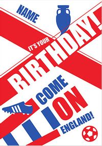 Tap to view Come on England Football Birthday Card