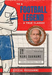 Tap to view Football Legend Photo Upload Birthday Card