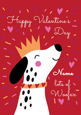 From Dog Cute Dalmatian Personalised Valentine's Day Card