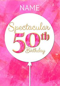 Spectacular 50th Personalised Birthday Card