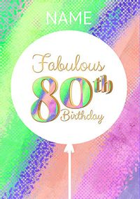 Tap to view Fabulous 80th Personalised Birthday Card