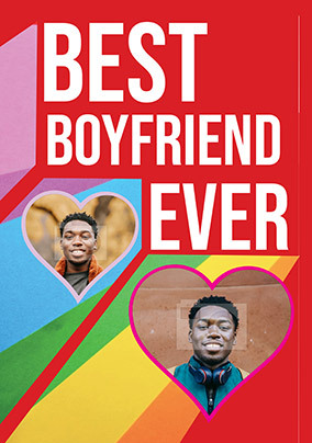Rainbow Best Boyfriend Ever Valentine Card
