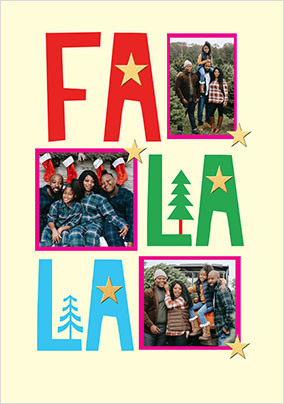 Fa La La Photo Christmas Card
