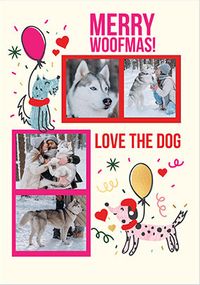 Tap to view Merry Woofmas Love the Dog Photo Christmas Card