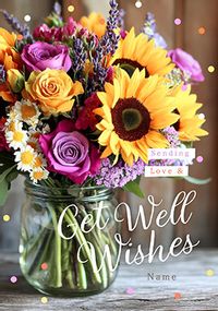 Tap to view Get Well Wishes Photographic Floral Card