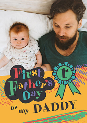 First Father's Day Daddy Giant Photo Card