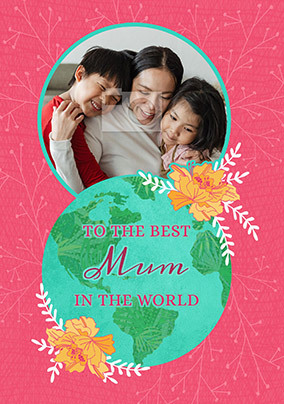 Giant World Mothers Day Photo Card