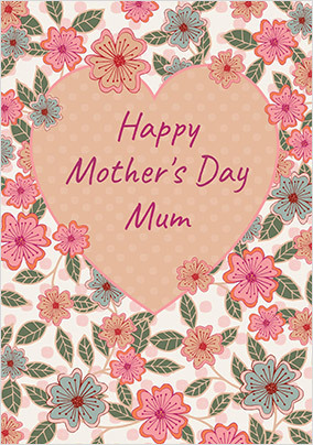 Giant Flowers Mothers Day Card