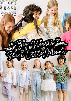 Big Hearts Little Minds Giant Thank You card