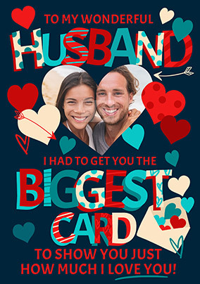 Husbands Biggest Giant Photo Card