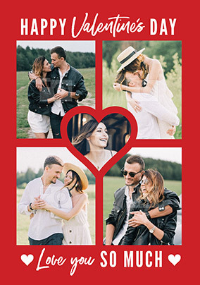 Giant Love You So Much Valentine Photo Card