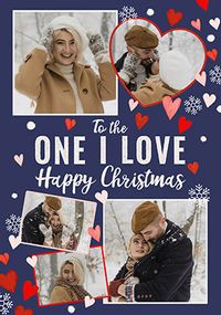 One I Love Hearts Photo Christmas Card