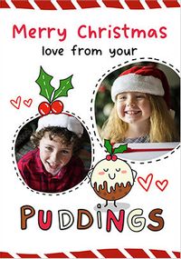 Love your Puddings Photo Christmas Card