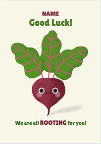 Tap to view Rooting for you Personalised Good Luck Card