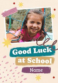 Tap to view Scrapbook Good Luck At School Photo Card