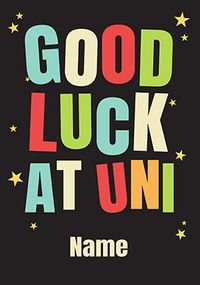 Tap to view Simple Bold Good Luck at University Personalised Card
