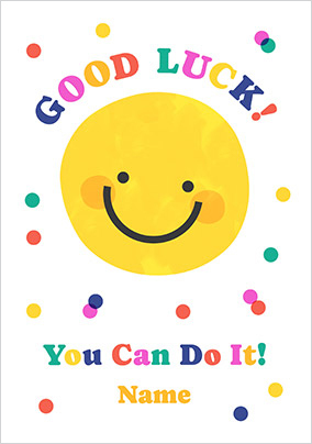 Smiley Face Good Luck Card