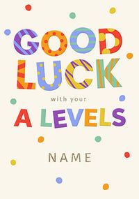 Tap to view Good Luck With Your A-Levels Personalised Card