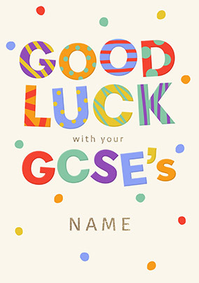 Good Luck With Your GCSEs Personalised Card
