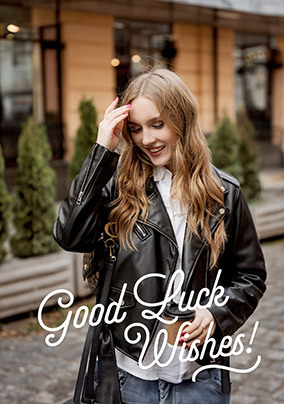 Good Luck Wishes Photo Upload Card