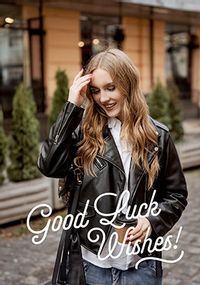 Tap to view Good Luck Wishes Photo Upload Card