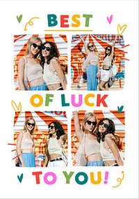 Tap to view Colourful 4 Photo Good Luck Card