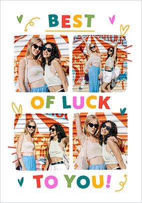 Photo of Colourful 4 Photo Good Luck Card