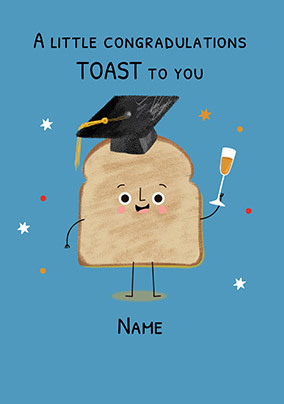 Graduation Toast Personalised Congratulations Card