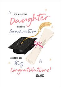 Tap to view Special Daughter on your Graduation Personalised Card
