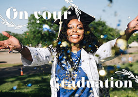 On Your Graduation Full Photo Upload Landscape Card