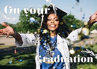 Tap to view On Your Graduation Full Photo Upload Landscape Card