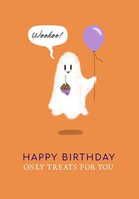 Tap to view Happy Halloween Birthday Ghost Card