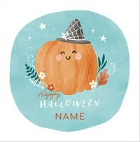 Tap to view Cute Pumpkin Happy Halloween Personalised Card