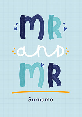 Mr & Mr Wedding Card