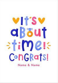 Tap to view It's About Time Engagement Card
