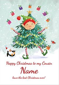 Tap to view Cousin Elf Personalised Christmas Card