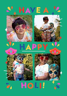 Photo of Happy Holi 4 Photo Upload Card