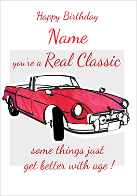 Real Classic Birthday Personalised Card